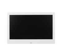 Station météo, Cadre Photo numérique avec prévisions météorologiques, écran couleur Intelligent, calendrier perpétuel, réveil, calendrier, température et humidité(10 Inches White)