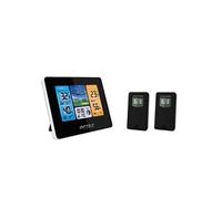 Station météo couleur WIFI radio contrôlée - Intérieure Extérieure, -40 à +70°C Horloge App Portée 60m 2 Sondes extérieures Incluses