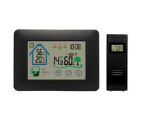 Station météo Denver WS-520. Thermomètre hygromètre numérique pour la mesure de la température et de l'humidité intérieure/extérieure. Prévisions météorologiques. Fonction horloge.