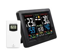 Station météo, Digital Weather Station Clock Indoor Outdoor Temperature and Humidity Meter Weather Forecast Wireless Electronic Table Clock