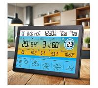 Infactory Station météo FWS-910, écran couleur XXL 15,6" connectée, capteur extérieur