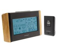Station météo effet bois avec capteur sans fil (IP44) - Zenitech