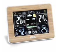 STATION METEO électronique Thermomètre intérieur extérieur ADE Bamboo 16,5 x 12 cm
