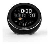 Station météo et enceinte Bluetooth Nasa WSP1500 avec radio-réveil Noir