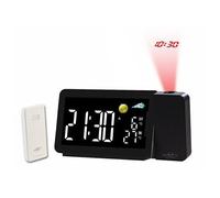 infactory Station météo FWS-325.pro — réveil à projection, capteur extérieur, noir