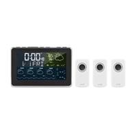 Station météo intelligente, contrôle par application, moniteur numérique de température et d'humidité, prévisions météorologiques sur 5 jours, 3 modèles de réveil(3 Sensor)