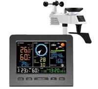 Station météo Internet sans fil, prévisions météorologiques, température, pression, humidité, vent, pluviomètre, Phrase de lune, réveil, testeur,Prédire avec précision(WiFi Weather Station)
