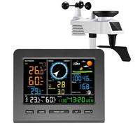 Station météo Internet sans fil, prévisions météorologiques, température, pression, humidité, vent, pluviomètre, Phrase de lune, réveil, testeur,Prédire avec précision(Radio Transmission)