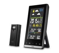 Hama Wetterstation \ Jamaika\ , mit Außensensor, Funk, Wecker, Raumklima, Schwarz 00222239 Station météo radiopilotée