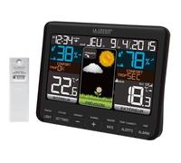 La Crosse Technology – Station météo WS6825 – Écran couleur, capteur température int./ext. – Noir