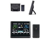 STATION METEO COULEUR AVEC PREVISIONS 1 SONDE EXT FOURNIE AFFICHE LA PRESSION ATMOSPHEQUE HORLOGE HYGROMETRE THERMOMETRE