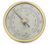 Station Météo Multifonction Baromètre Anéroïde Intérieur, Acier | Thermomètre Hygromètre à Cadran, Cadre Métal, Lecture Précise en Temps Réel, pour Jardin et Maison