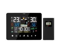 Station météo Multifonction, réveil, thermomètre, hygromètre, écran Tactile, capteur sans Fil, Lever et Coucher du Soleil, hygrothermographe