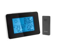 Station météo N&B prévisions à 24h avec capteur sans fil Noir - Zenitech