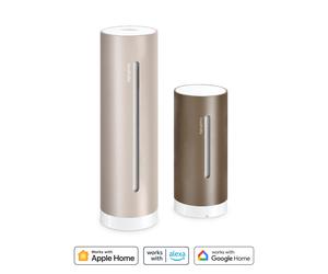 Station Météo Netatmo NWS-S-EC Marron, Mesure Int/Ext Baromètre/Hygromètre/Thermomètre, WiFi, Compatible Apple HomeKit, Amazon Alexa, Google Assistant, Aluminium