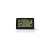 Station météo noir capteur sans fil réveil prévisions météorologiques