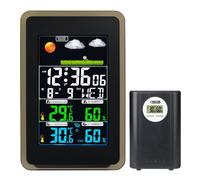 Station météo numérique avec horloge, thermomètre et hygromètre, prévisions météo, écran tactile sans fil et surveillance météo.