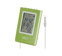Station météo - - Numérique - Thermomètre intérieur/extérieur - Fonction réveil - Vert