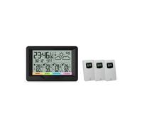 Optex Station météo 990045 – sans fil – 3 sondes extérieures – Noir