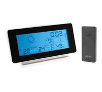 Station météo noir et blanc avec capteur sans fil (IP44) - Zenitech