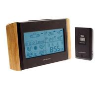 Station météo effet bois avec capteur sans fil (IP44) - Zenitech