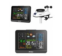 STATION METEO PRO COULEUR WIFI HEURE/ANEMOMETRE/PLUVIOMETRE EXTERIEURE + Porte clé siffleuse compatible Application TUYA