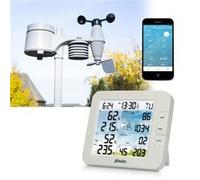 Station météo Alecto Station météo professionnelle 8 en 1 avec Wi-fi et app WS5400 Blanc-Gris