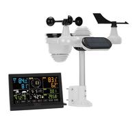 station météo radio 7 en 1 - capteur extérieur - écran couleur 7,5" - horloge atomique RCC - direction du vent - vitesse du vent - pression atmosphérique - température intérieure/extérieure - humidité