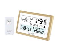 Station météo radio-pilotée en bois double alarme Bons plans : Nouveauté