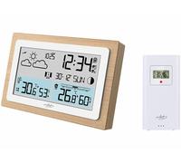 Station météo radio-pilotée FWS-100 avec cadre en bois