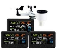 Station météo radio pilotée WH3000 SE (2018) TRIPLE (3 écrans) - WiFi Internet - Station météo - Écran couleur - Wunderground