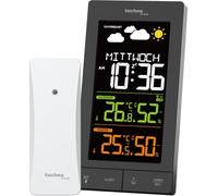 Station météo radio WS6458 avec émetteur externe TX308, programmable jusqu'à 3 émetteurs, température intérieure, température extérieure, humidité intérieure et extérieure