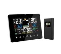 Station météo, réveil Multifonction, thermomètre, hygromètre, Fonctionnement à écran Tactile avec capteur sans Fil