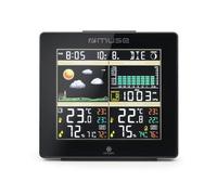 Muse Station météo M-085 WS – Baromètre, pression absolue/relative, réveil, noir