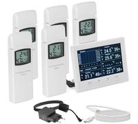 Steinberg Systems Station Météo Centrale Météo sans Fil Enregistreur Données Capteur SBS-RS-500 (Écran LCD, Portée 100 m, Avertissements, Humidité, Température)