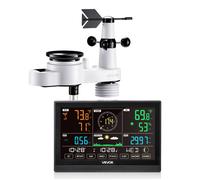 Station Météo Sans Fil 5 en 1-VEVOR-Station Météo Solaire Intérieur Extérieur-avec Capteur-Prévisions-Température-Humidité