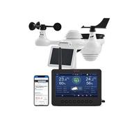 VEVOR Station météo Wi-Fi 7 en 1 écran TFT 186mm (7 in) capteur extérieur sans fil