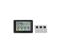 Optex Station météo 990045 – sans fil – 3 sondes extérieures – Noir