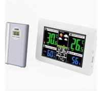 Station météo sans fil avec capteur extérieur à distance, affichage des prévisions de température, humidité, pression atmosphérique, alarme pour jardin, salle de sport, chambre de bébé