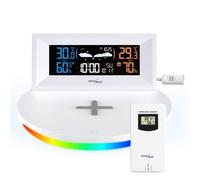 Station météo sans fil - Green Blue - GB213 - Chargeur Qi - Écran LCD - Réveil snooze