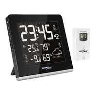 Green Blue GB151 Station météo sans fil avec capteur extérieur DCF Prévisions météo Multicolore Écran LCD couleur 9 Fonction de chargement USB