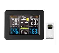 Station météo sans fil Horloge de prévision météorologique numérique multifonctionnelle avec météo extérieure/alerte/température/humidité/baromètre/alarme/alarme de chaleur de gel élevé