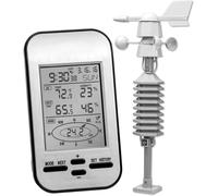 Station Météo sans Fil Intelligente, Anémomètre sans Fil Professionnel 5 en 1 avec Vitesse Et Direction du Vent, Précipitations, Température, Humidité, Prévisions Météorologiques