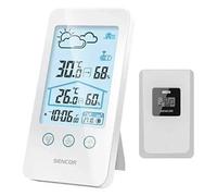 SENCOR SWS 3000W Station météo Supporte jusqu'à 3 capteurs Rétroéclairage LCD Blanc