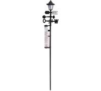 Station météo solaire 5in1 - 158 cm - Thermomètre LED pluie vent