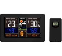 Station météo Solight, application Smart Life, très grand écran couleur LCD, température, humidité, pression, chargeur USB, noir