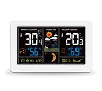 Station météo Solight, très grand écran LCD couleur, température, humidité, pression, RCC, chargeur USB, blanc