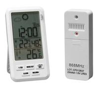 Station météo - STIL - petit format - Temp int/ext & hygrométrie - Baromètre & 5 pictogrammes - Horloge calendrier DCF