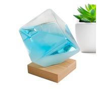 Station météo Storm Glass | Grand verre tempête cube | Baromètre liquide élégant, baromètre météo pratique pour mariage, salon, bureau