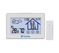 Station météo tactile avec hygromètre et capteur extérieur WS07N Blanc